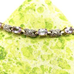 Vermeil Sterling Amethyst Bracelet