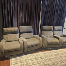 4 Swivel Recliner Chairs