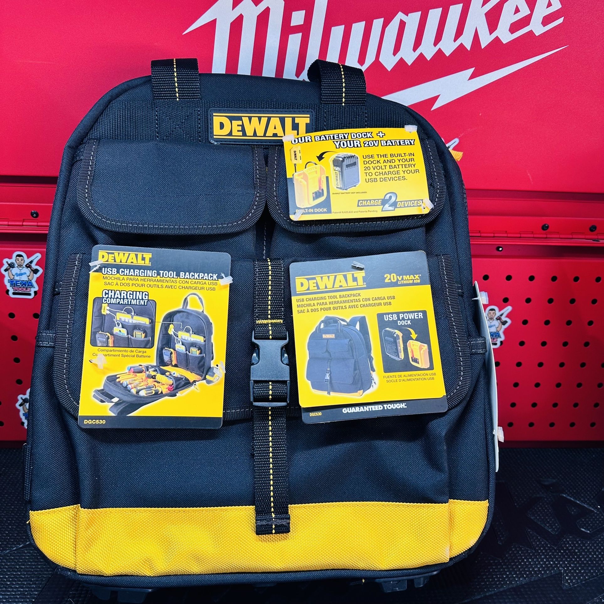 DeWalt 23 Pocket USB Charging Tool Backpack for Sale in Bakersfield CA OfferUp