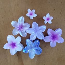 Plumeria Clip Set