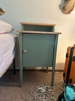 Ikea wood nightstand
