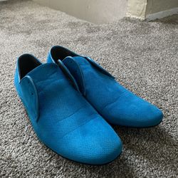 Bravo Blue Leather Suit Shoe