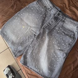 Bedazzled Jean Shorts Size 36