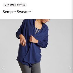 Title Nine Semper Sweater Open Cardigan Size M