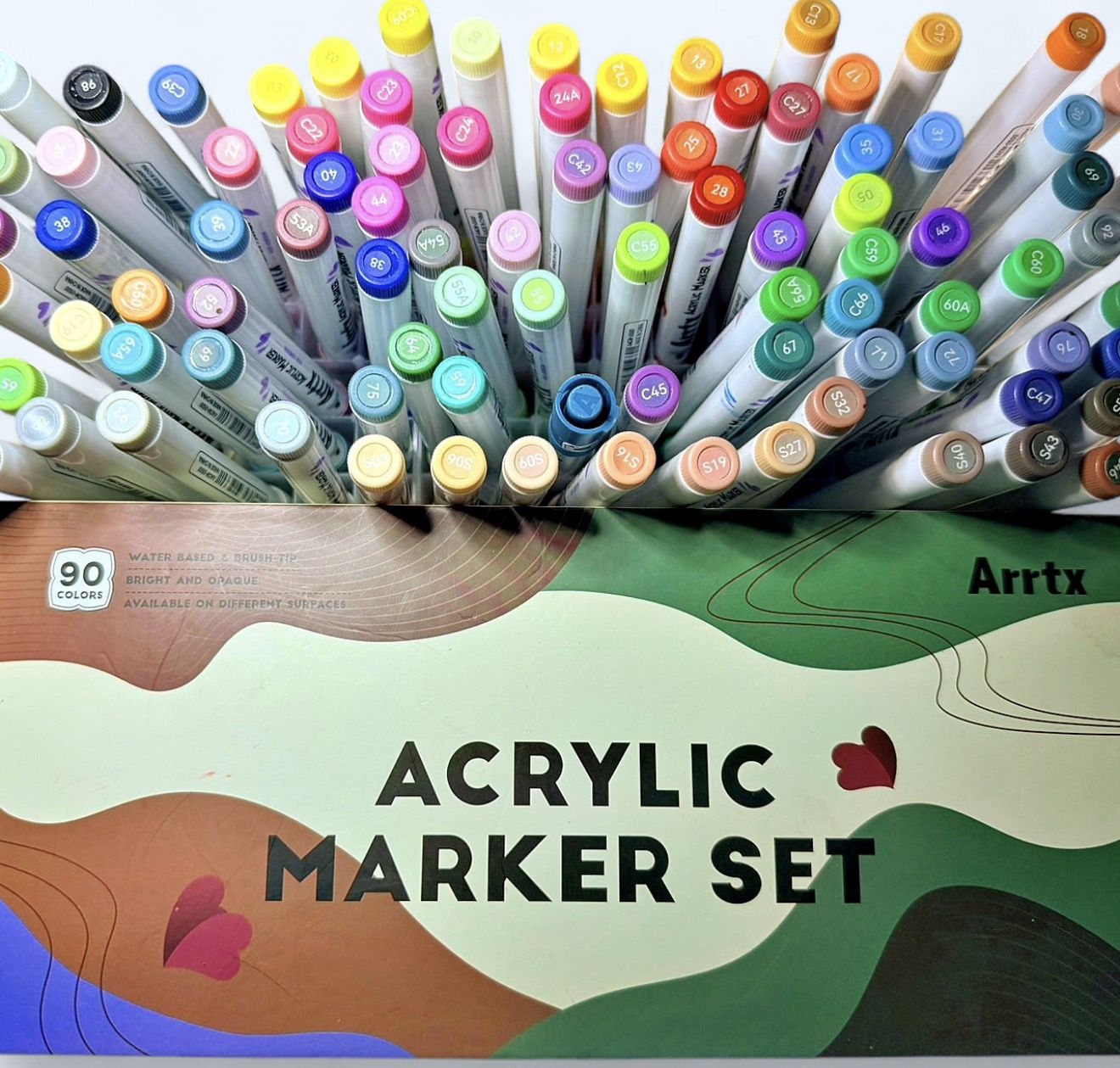 90 Arrtx Acrylic Marker Set