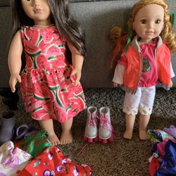 AmericanGirl WellieWisher Willa & Our Gener. Doll & Clothes