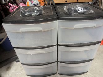 Sterlite 3 drawer storage cart with wheels