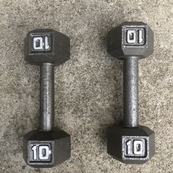 Pair of Steel Dumbbells 
