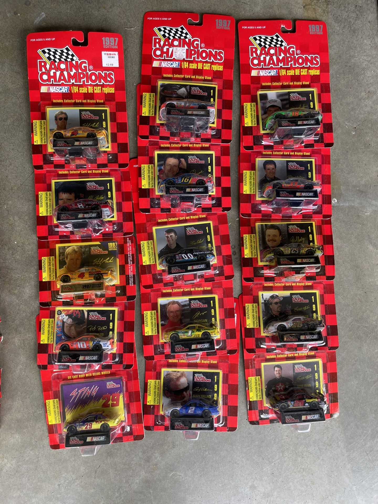 Complete 1997 NASCAR Series Die cast