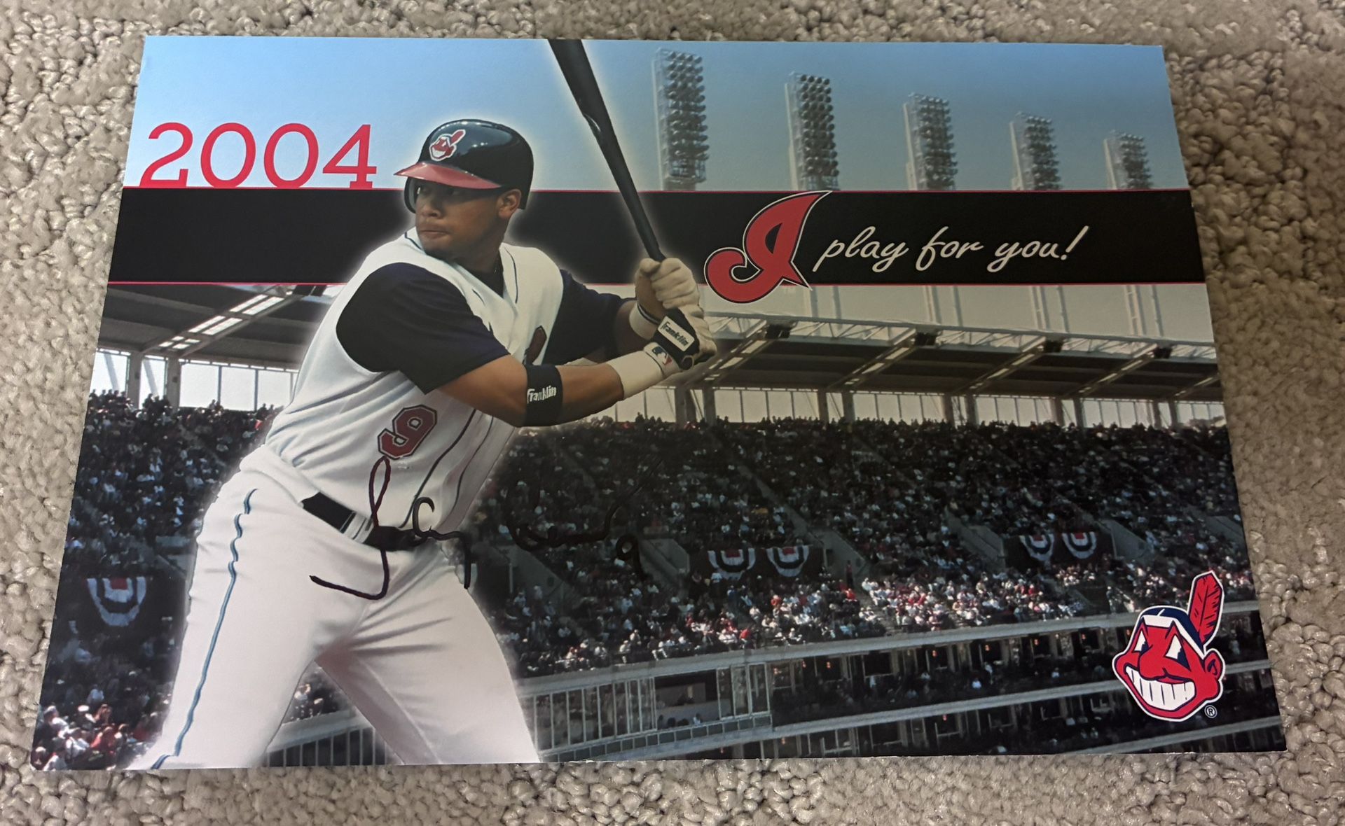Jody Gerut Autographed Cleveland Indians Post Card