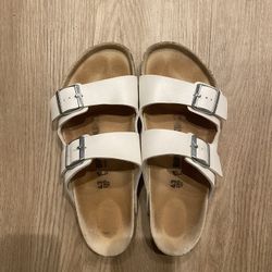  Birkenstock Arizona Birko-Flor White Men EU43&US10-10.5 