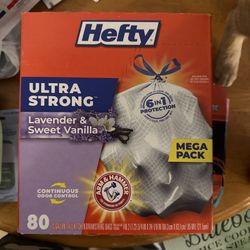 Hefty Ultra Strong E84544 Tall Kitchen Trash Bags, Lavender and Sweet Vanilla - 
