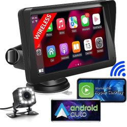 7inch Portable Car Stereo with Wireless CarPlay & Android Auto Backup Camera