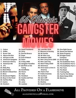 66 classic gangsters movie’s on a flash drive