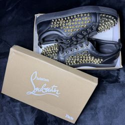 Red Bottom Luxury Gold Spike Shoes Size 11 Men 