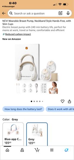 Neckband Style Hands-Free, with Slim Cups Electric Pump