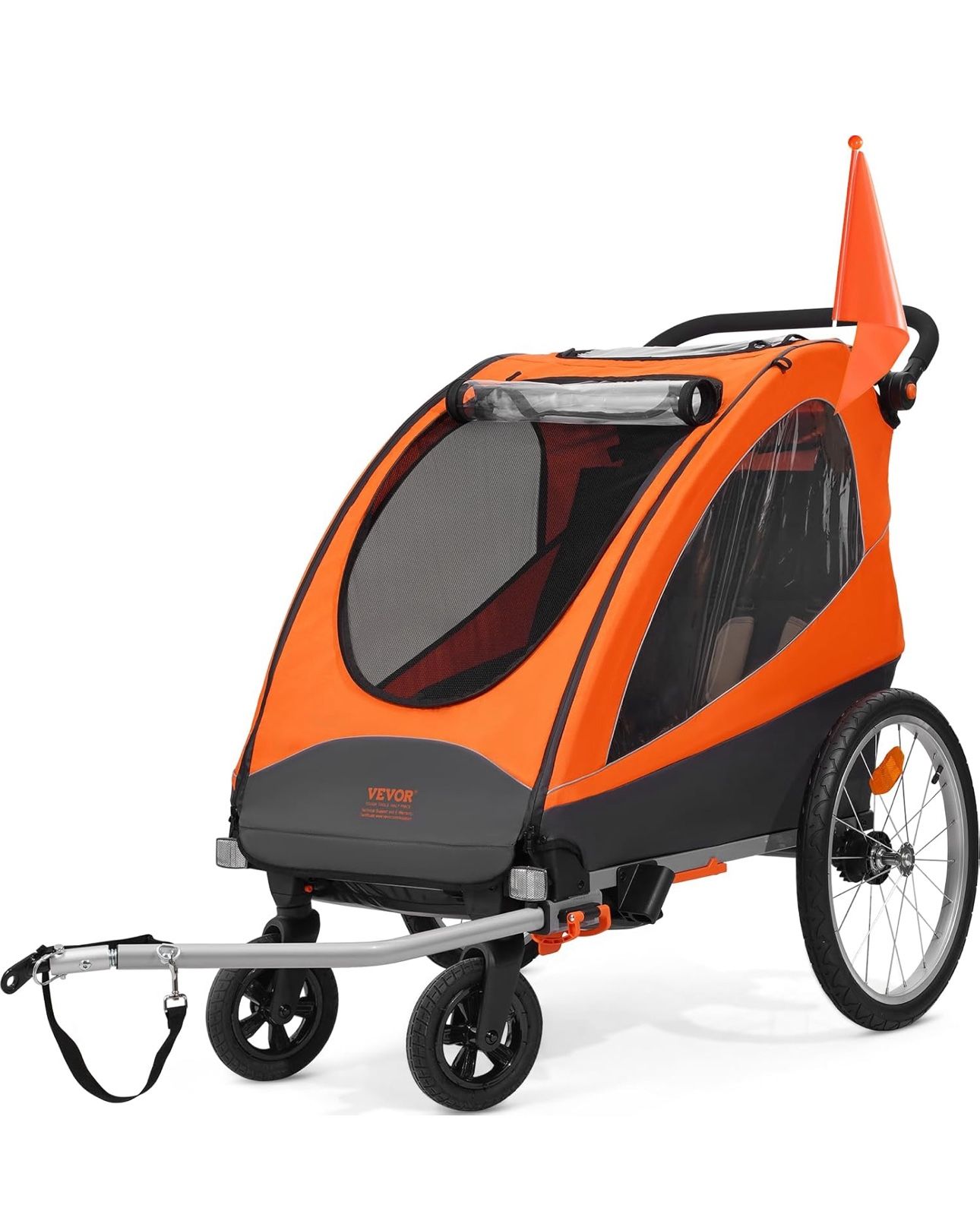 Bike Trailer for Toddlers, Kids, Seat, Supports up to 100/110