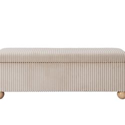 Corduroy Storage Bench