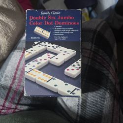 Double Six Jumbo Color Dot Dominoes