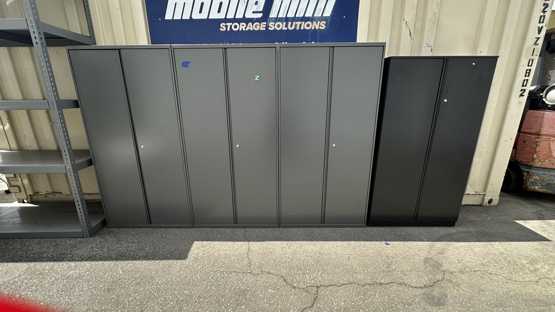 4 Grey Tall 2 Door Storage Cabinet