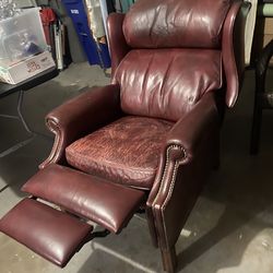 Leather recliner