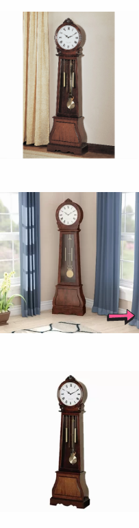 NEW Grandfather Floor Clock Chimes Decorative Home Gently Pendulum Swinging Ticks Minutes Smooth Elegant Wooden Indoor Veneer Metal*↓READ↓*