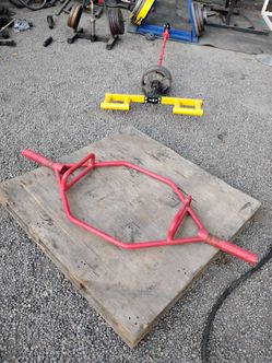 Olympic trap bar weight lifting