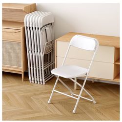10 Pack of White folding Chairs - NEW