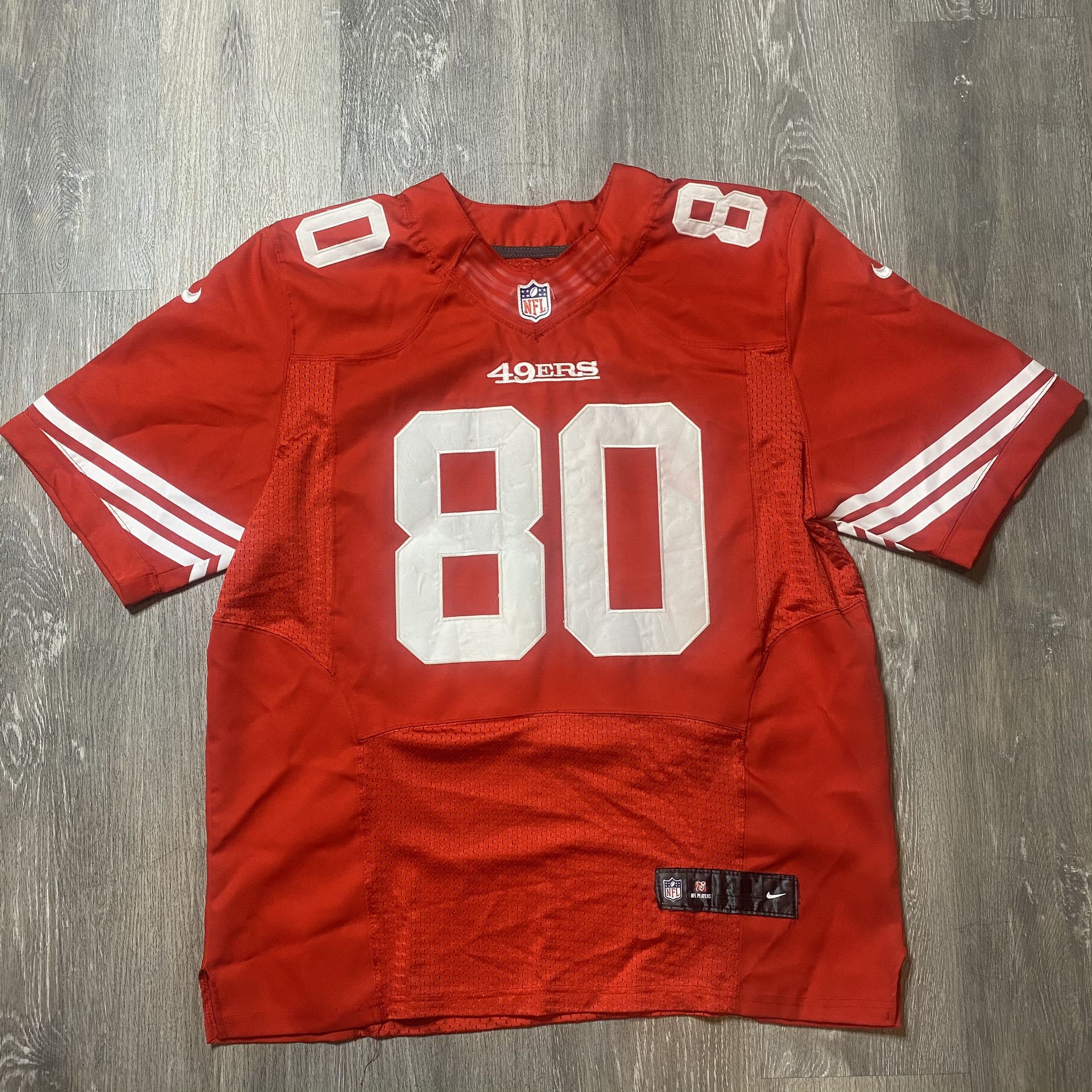 Red Nike San Francisco 49ers Niners Jerry Rice On Field Stitched Football NFL Jersey Size 48 Large/ Extra Large