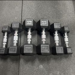 New - Hex Dumbbell Set 60 Pounds Total 