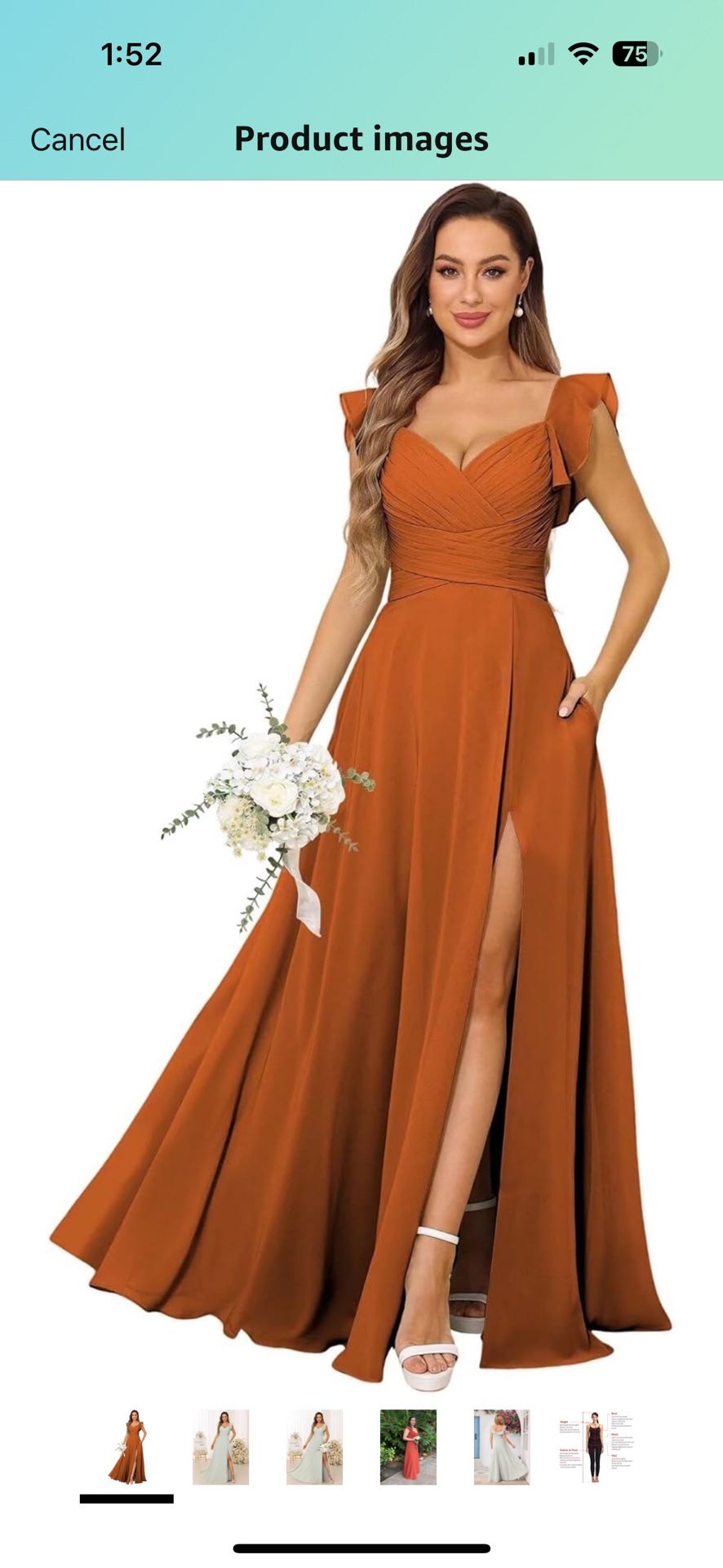 Bridesmaid Dress Orange