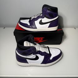 Jordan 1 Retro OG High ‘Court Purple 2.0’ (Size 8) *Very Clean*