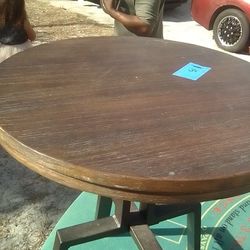 Round Brown Table 