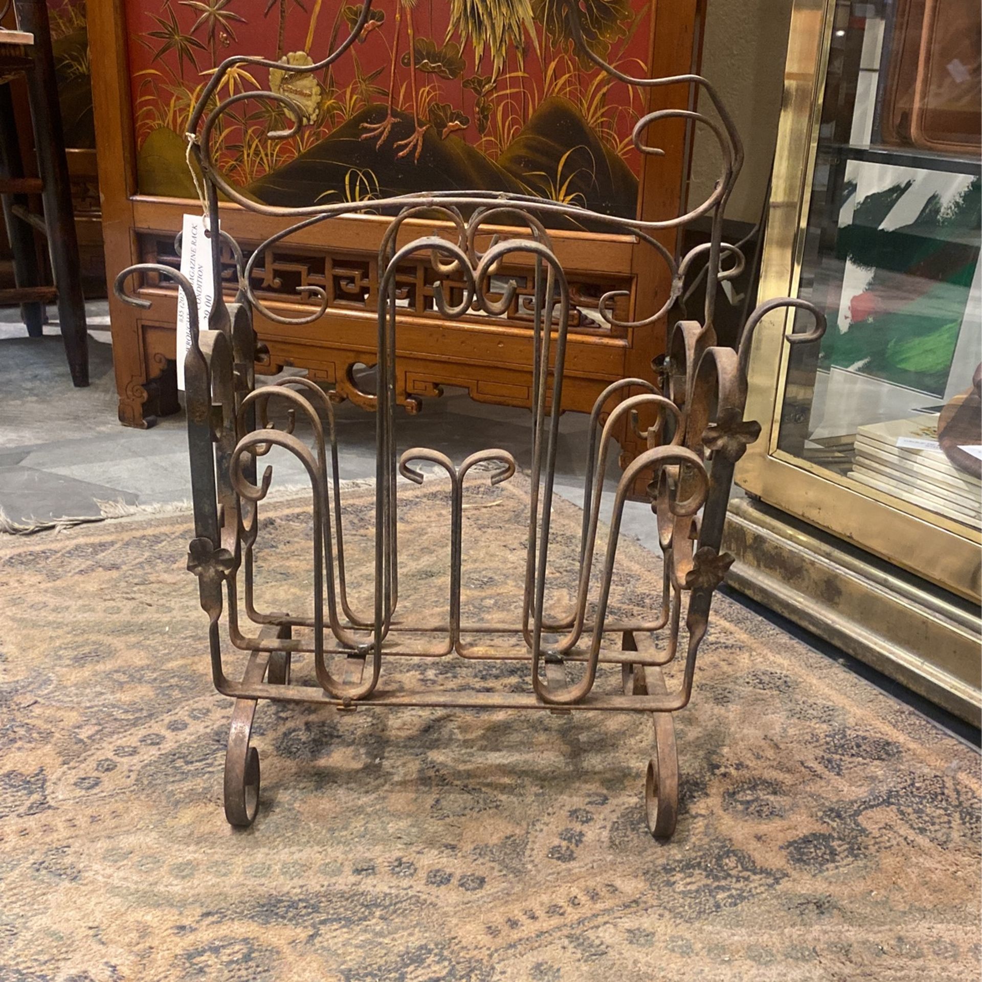 Unique Wrought Iron Magazine Rack
