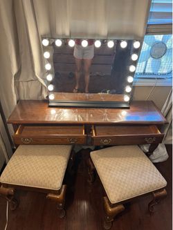 Vanity with mirror