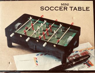 NIB mini soccer foosball table
