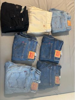Men’s Levi’s jeans different sizes