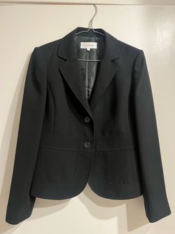Calvin Klein Black Women's Two-Button Tailored Blazer