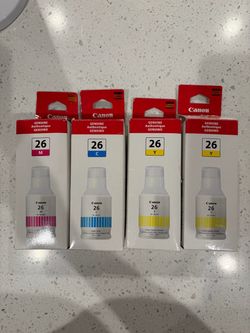 Canon GI-26 genuine MegaTank replacement ink bottles