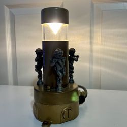 Cherub Brass Lamp, Metal Base