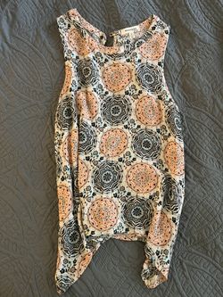 Monteau XL orange and black tank top