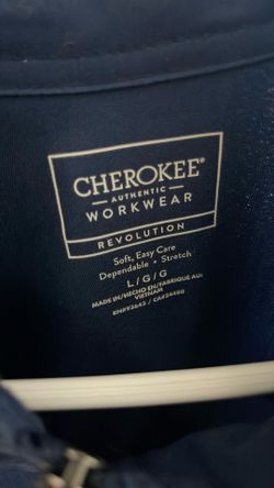 Cherokee Authentic Work Wear Scrubs Jackets Blue & Black 