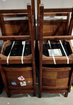 Solid wooden high chairs and table