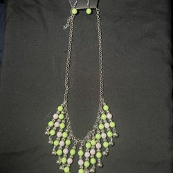 Costume Jewelry - Green /Silver