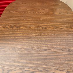 Wood table with six chairs