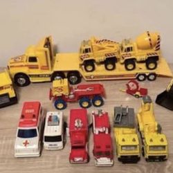 Vintage Construction & Emergency Toy Vehicles 