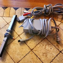 Wii Power Plug, Audio Video Connection,  and Sensor Bar 
