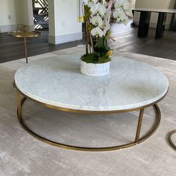 RH White Marble Coffee Table 2500