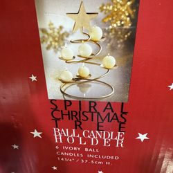 Spiral Christmas Tree Holder Comes With Candles New 