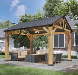 new In Boxes, 10x12 Wood Gazebo
